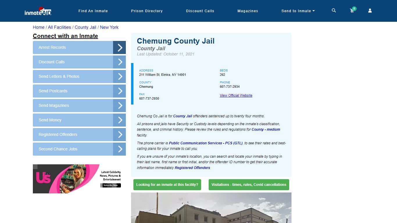 Chemung County Jail - Inmate Locator - Elmira, NY